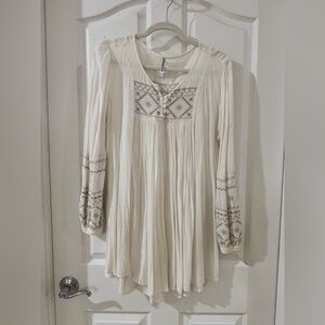 Coachella Festival Boho Babydoll Mini Dress / Tunic - Size L